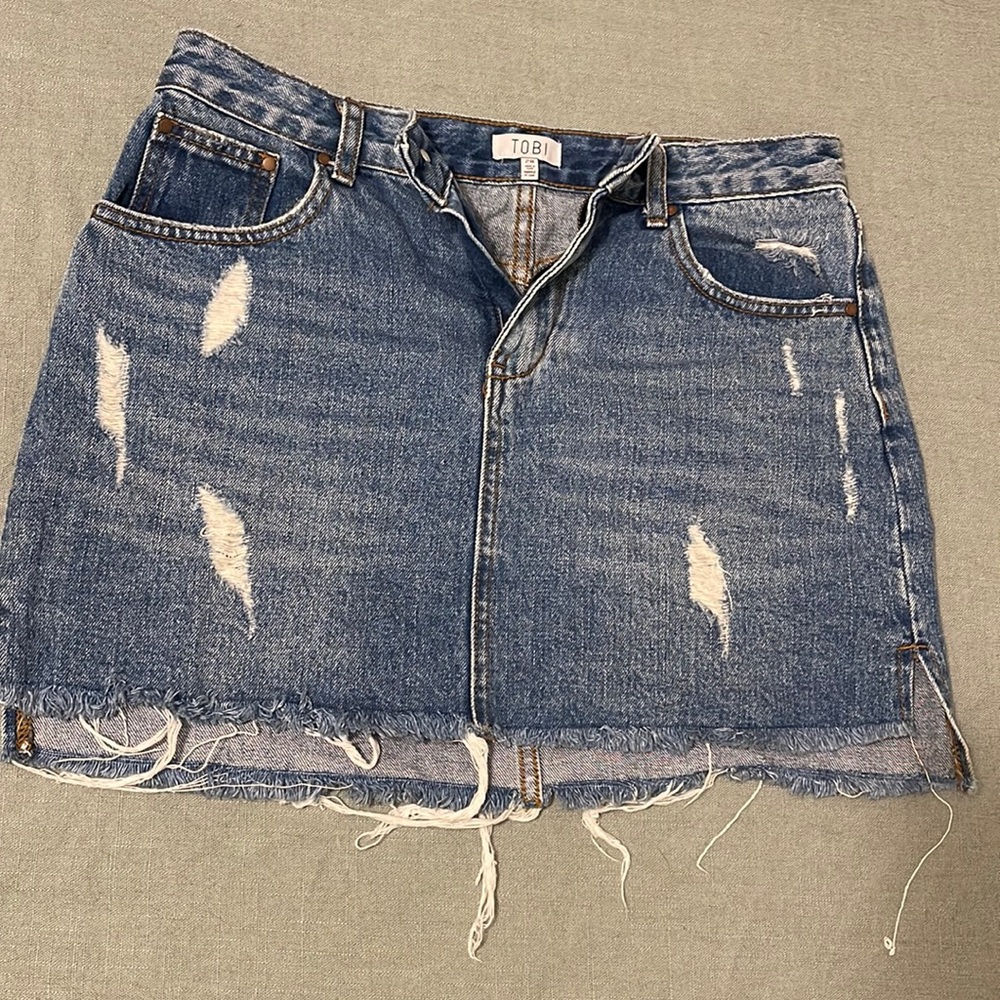 Tobi denim mini skirt
